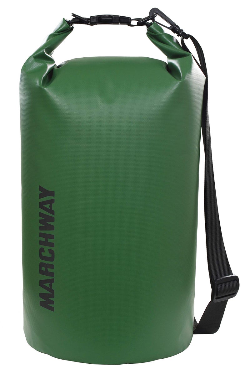 MARCHWAY Floating Waterproof Dry Bag Backpack 5L/10L/20L/30L/40L, Roll Top Sack Keeps Gear Dry for Kayaking, Rafting, Boating, Swimming, Camping, Hiking, Beach, Fishing (Dark Green, 30L) - Image 1